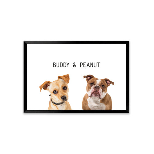 Personalized Modern Pet Portrait-Two Pets