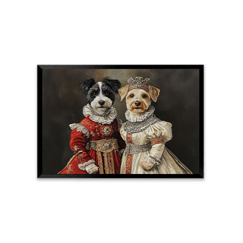 Personalized Renaissance Pet Portraits-Two Pets