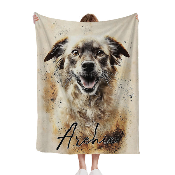 Custom Blanket - Watercolor Style