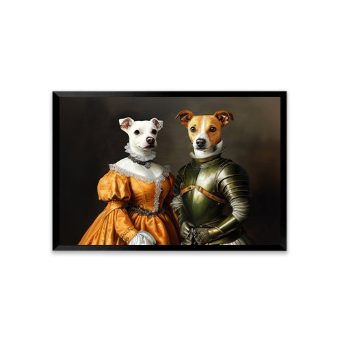 Personalized Renaissance Pet Portraits-Two Pets