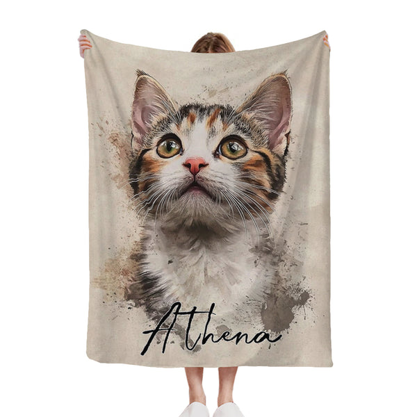 Custom Blanket - Watercolor Style