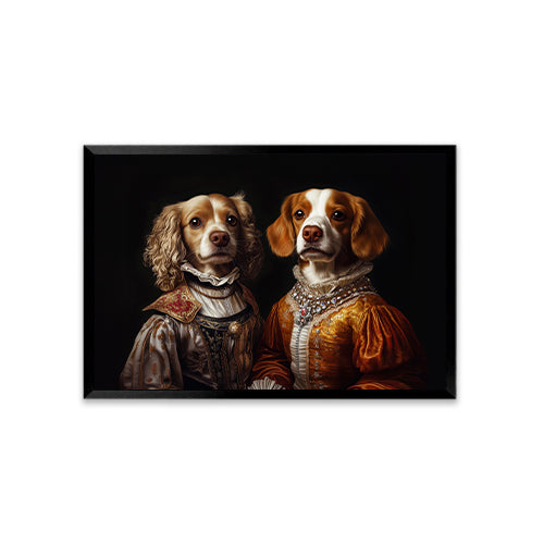 Personalized Renaissance Pet Portraits-Two Pets