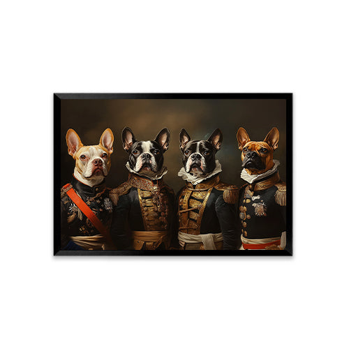 Personalized Renaissance Pet Portraits-Four Pets