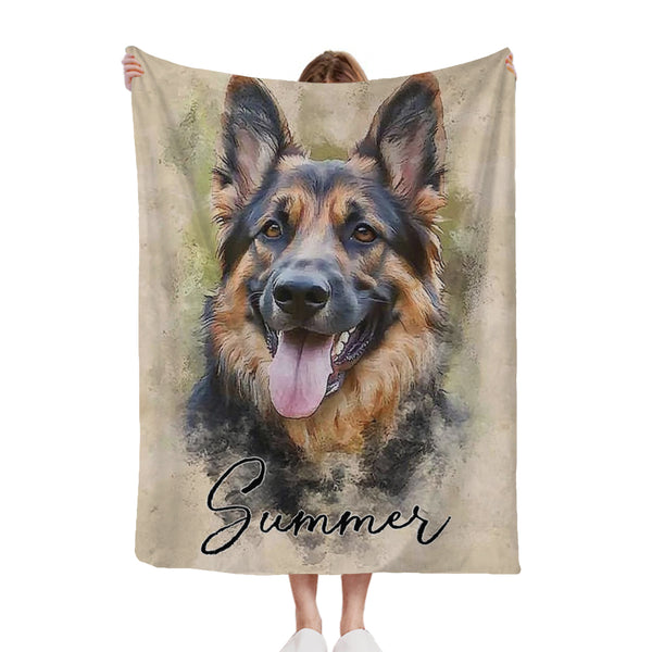Custom Blanket - Watercolor Style