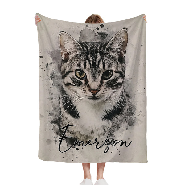 Custom Blanket - Watercolor Style