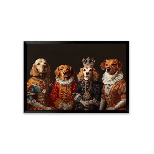 Personalized Renaissance Pet Portraits-Four Pets