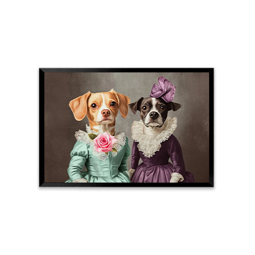 Personalized Renaissance Pet Portraits-Two Pets