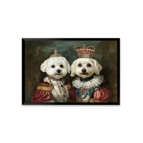 Personalized Renaissance Pet Portraits-Two Pets